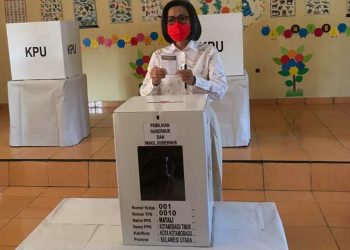 Mencoblos di TPS 10 Matali, Yasti Ingatkan Jaga Keamanan, Ketertiban dan Hindari Kerumunan