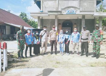 Bersama TNI Polri, BKPRMI Bolsel Jaga Proses Ibadah Natal Tahun 2020