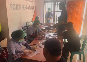 Pimpinan dan Jajaran Bawaslu Boltim Kembali di Rapid Test