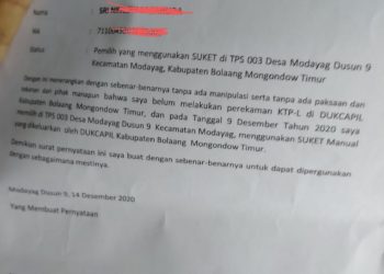 Astaga ada Oknum Catut Nama Dinas Dukcapil Bawa Pernyataan Bermaterai Terkait Pilkada 2020