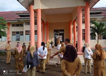 ASN Bolmong Gelar Apel Perdana Tahun 2021 di Kantor SKPD Masing-masing