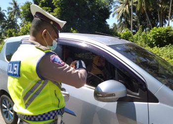 Tertibkan Pengendara Bermotor, Satlantas Polres Bolsel Gelar Operasi Gabungan