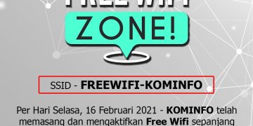 Diskominfo Sediakan 9 Titik Free WiFi