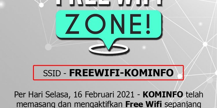 Diskominfo Sediakan 9 Titik Free WiFi