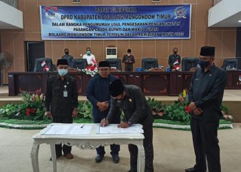 DPRD Boltim Gelar Paripurna Usul Pengesahan Pengangkatan Bupati dan Wakil Bupati Terpilih