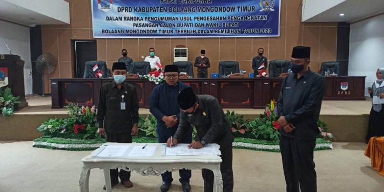 DPRD Boltim Gelar Paripurna Usul Pengesahan Pengangkatan Bupati dan Wakil Bupati Terpilih