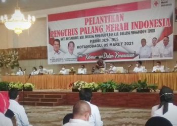 Wakili Wali Kota, Sande Dodo Hadiri Pelantikan PMI