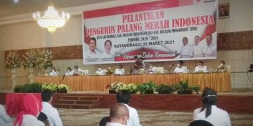 Wakili Wali Kota, Sande Dodo Hadiri Pelantikan PMI