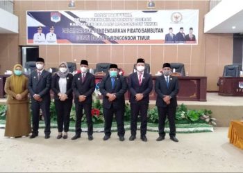 DPRD Boltim Gelar Paripurna Mendengarkan Pidato Bupati Terpilih