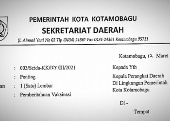 Berikut Jadwal Vaksinasi ASN Kotamobagu