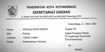 Berikut Jadwal Vaksinasi ASN Kotamobagu