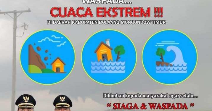 Cuaca Buruk, Pemkab Boltim Minta Warga Selalu Waspada