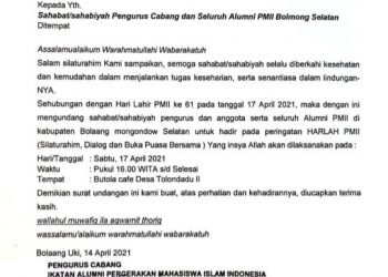 Peringati Harlah Ke-61, Besok IKA PMII Bolsel Gelar Buka Puasa Bersama