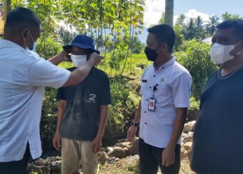 Usmar Letakan Batu Pertama Pembangunan Irigasi di Desa Kobo Besar