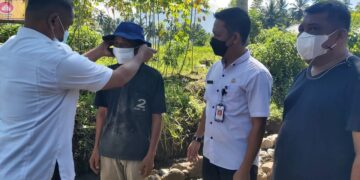 Usmar Letakan Batu Pertama Pembangunan Irigasi di Desa Kobo Besar