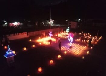 Pemdes Bersama Karang Taruna Saibuah Ramaikan Tradisi Tumbilotohe