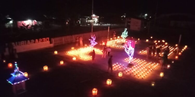 Pemdes Bersama Karang Taruna Saibuah Ramaikan Tradisi Tumbilotohe