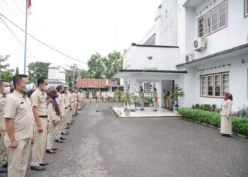 Wakili Wali Kota, Sekda Pimpin Apel Kerja ASN Pasca Cuti Bersama Idul Fitri