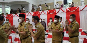 Bupati dan Wakil Bupati Boltim Hadiri Rakor Evaluasi Pilkada 2020