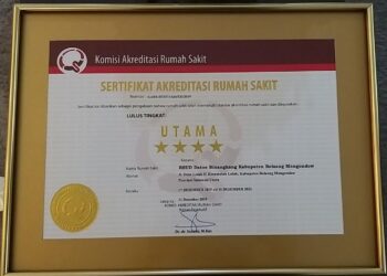 RSUD Datoe Binangkang Terima Sertifikat Bintang Empat