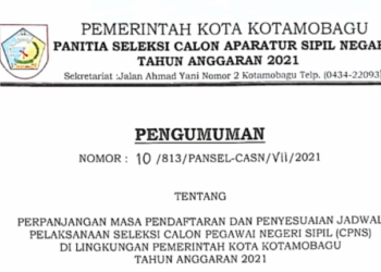 Pendaftaran CPNS Kotamobagu Diperpanjang