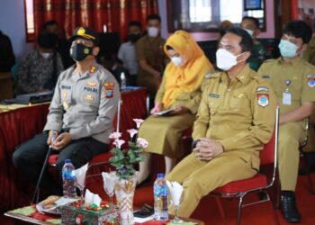 Bupati Boltim Mengikuti Launching Vaksinasi Anak Usia 12-17 Dengan Pemprov Sulut