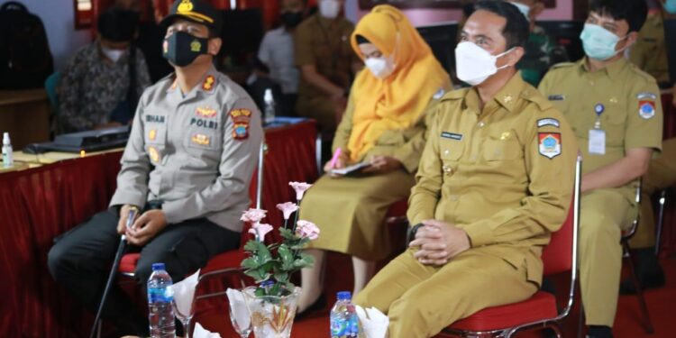 Bupati Boltim Mengikuti Launching Vaksinasi Anak Usia 12-17 Dengan Pemprov Sulut