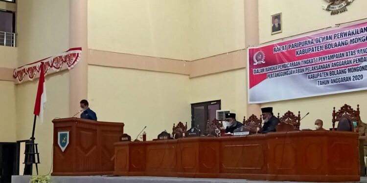 DPRD Bolmong Gelar Paripurna Tingkat I Pertanggungjawaban APBD Tahun Anggaran 2020