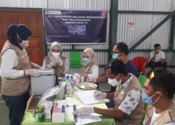 Puskesmas Tungoi Vaksinasi Karyawan PT JRBM