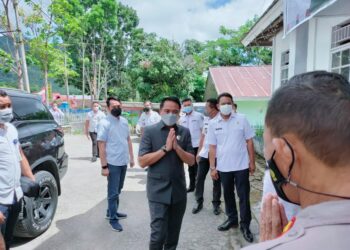 Berkantor di Kecamatan Modayag, Bupati Minta Para Sangadi Patuhi Prokes