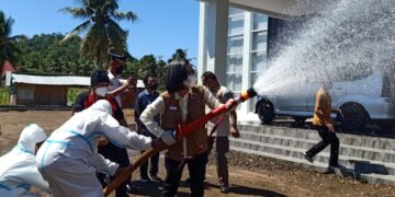 Yasti Turun Langsung Dalam Rangka Penyemprotan Disinfektan di Tempat Umum