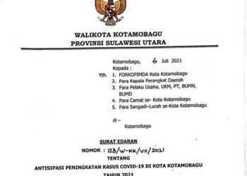 Pencegahan, Pemerintah Kotamobagu Kembali Batasi Kegiatan Masyarakat