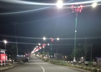 PJU Mati Karena Sedang Dilakukan Pengecekan Instalasi