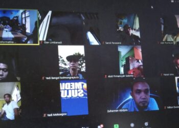 Diskominfo Bolmong dan Wartawan Gelar Rapat Virtual Menghadapi Pandemi Covid-19