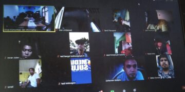 Diskominfo Bolmong dan Wartawan Gelar Rapat Virtual Menghadapi Pandemi Covid-19