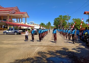 Paskibraka Bolmong Matangkan Formasi Berbaris Sesuai Protokol