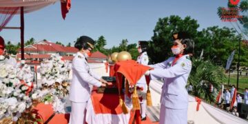 Bupati Yasti Inspektur Upacara Detik-detik Kemerdekaan Republik Indonesia ke-76