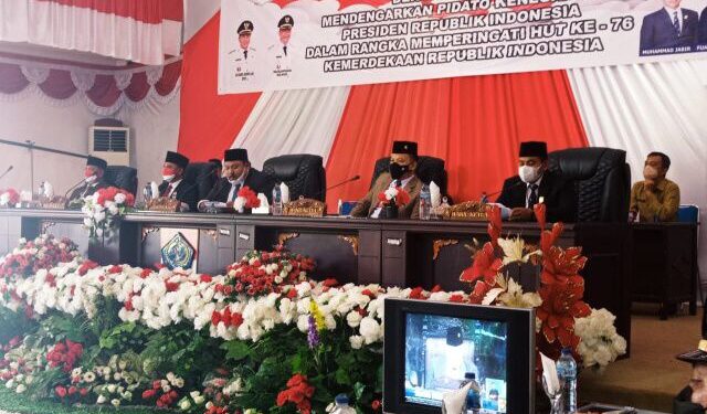 DPRD Boltim Gelar Rapat Paripurna Mendengarkan Pidato Kenegaraan Presiden RI