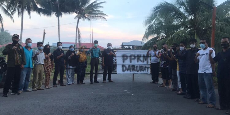 Akibat PPKM, Sebagian Jalan di Kecamatan Kotabunan Disekat