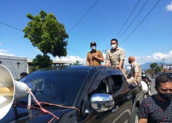 Bupati Boltim Keliling Himbau Masyarakat Taat Prokes