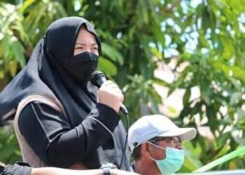 Wakil Ketua TP-PKK Boltim Lakukan Sosialisasi Terkait Bahaya Covid-19