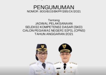 Pemkab Bolmong Umumkan Jadwal SKD CPNS Tahun 2021