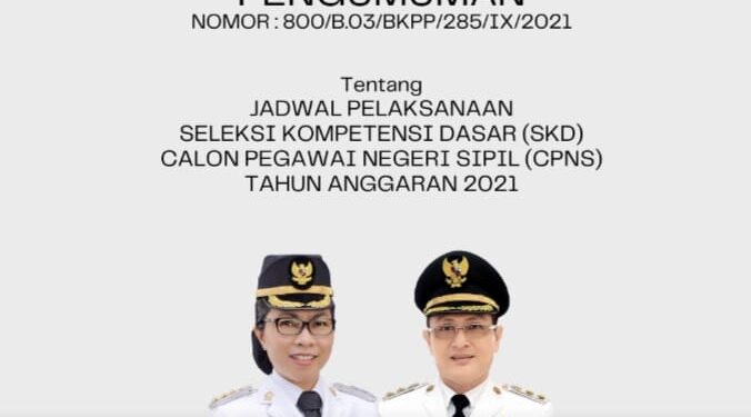 Pemkab Bolmong Umumkan Jadwal SKD CPNS Tahun 2021