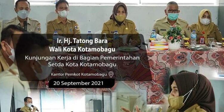 Tatong Sambangi 8 Kantor Bagian Setda Kotamobagu