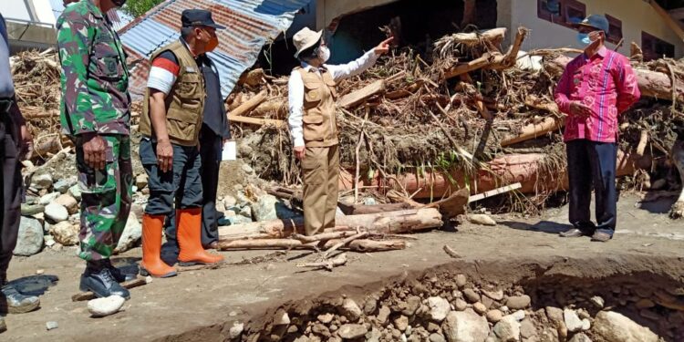 Bupati Yasti Tinjau Lokasi Bencana di Bolmong