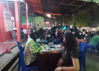 Percepatan Vaksinasi, Dinkes Gelar Pelayanan Malam di Pasar Kuliner Kotamobagu