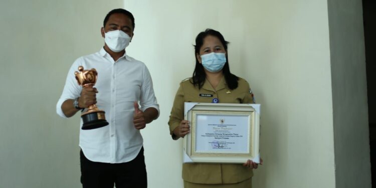 Pemda Boltim Raih Penghargaan APE Tahun 2020