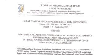 Kotamobagu Mulai Berlakukan Belajar Tatap Muka Terbatas