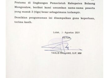 Pansel Umumkan Tiga Besar Hasil Seleksi Terbuka