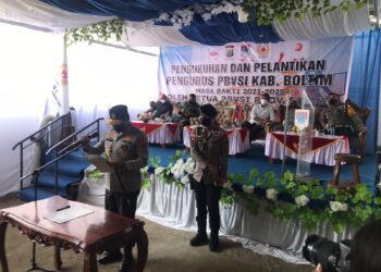 Kapolda Sulut Lantik Pengurus PBVSI Kabupaten Boltim